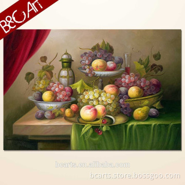 Still life realist fruit painting with frame